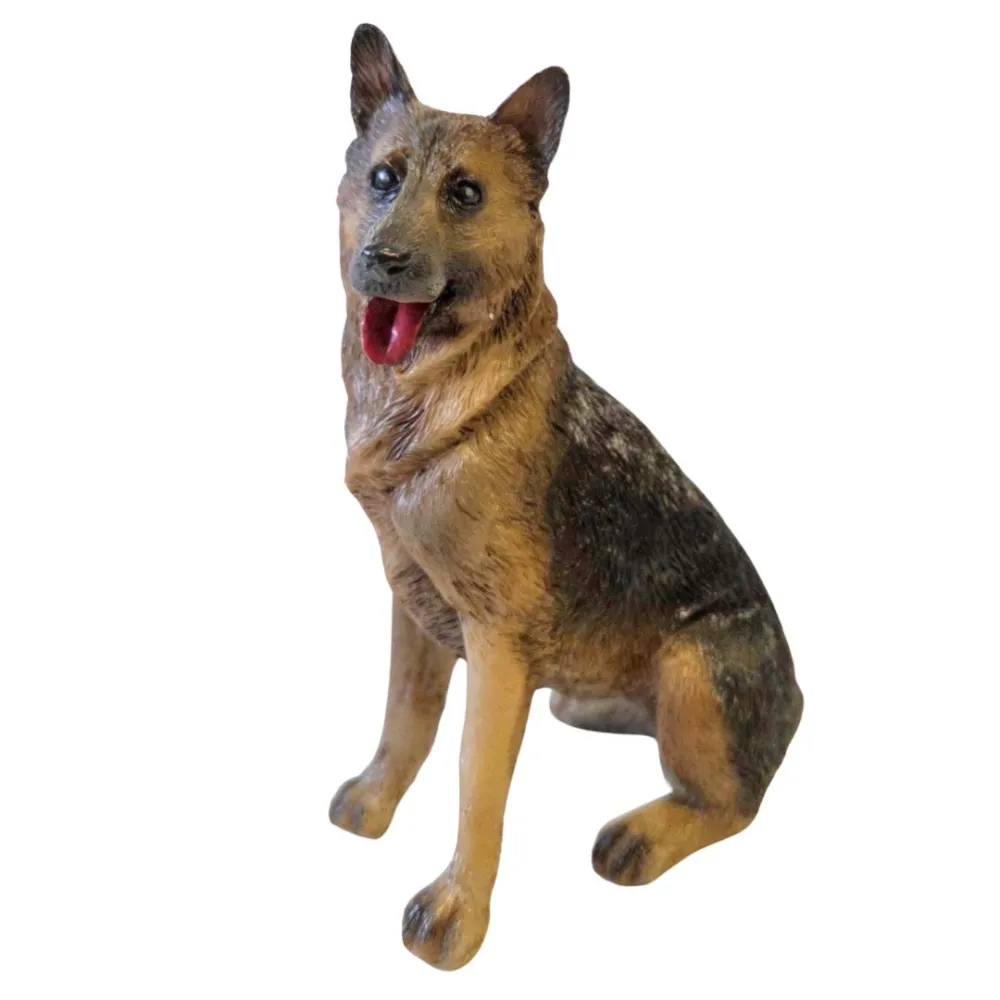 Pastore tedesco seduto in resina per statue da 30 cm